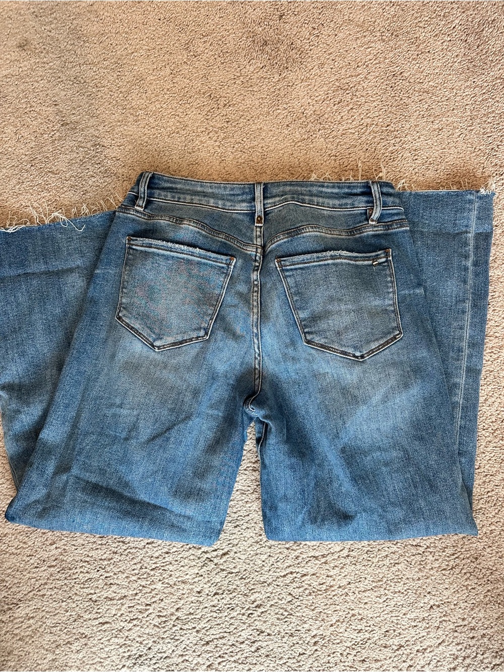 MICA Crop Wide Leg Distressed Women's Jeans - Blue 27 - Picture 3 of 4